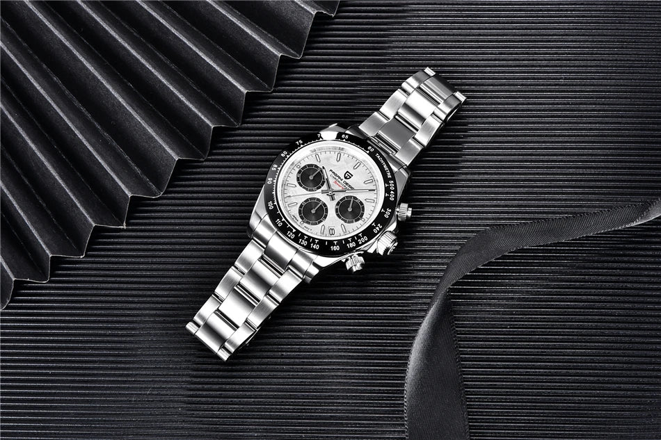 40mm New V2 PAGANI  Sapphire Retro Chronograph Stainless Steel Waterproof Watch