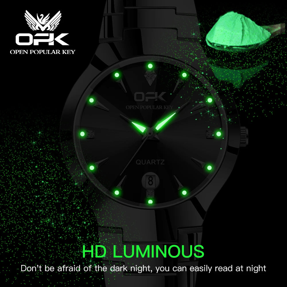 Classic Fashion Waterproof Glow Quartz Couple Watches