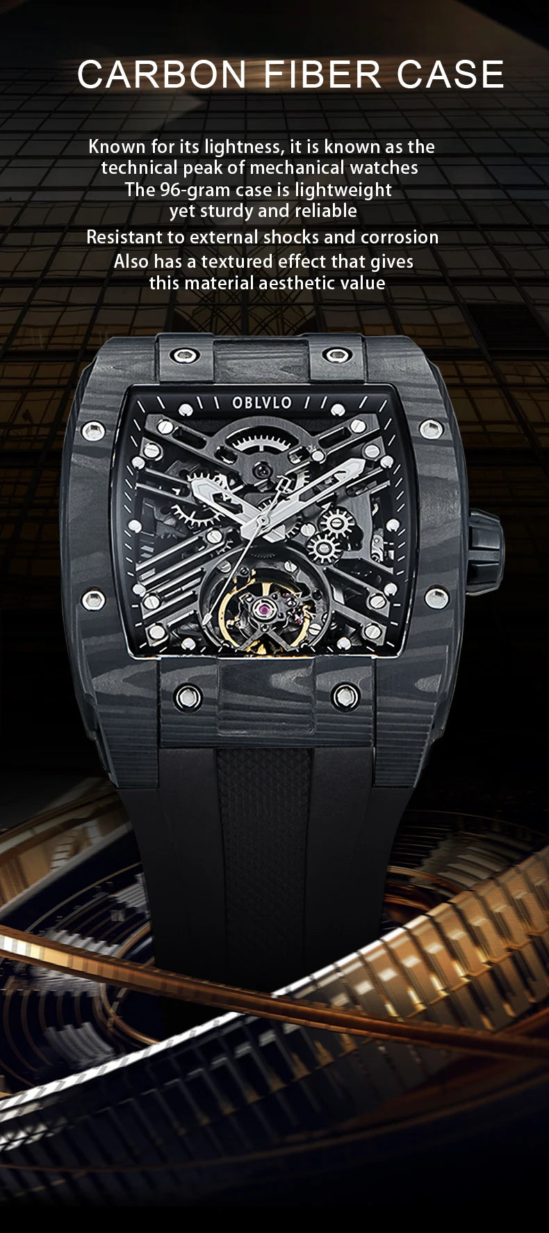 OBLVLO Top Watch Brand Sport Watch For Man