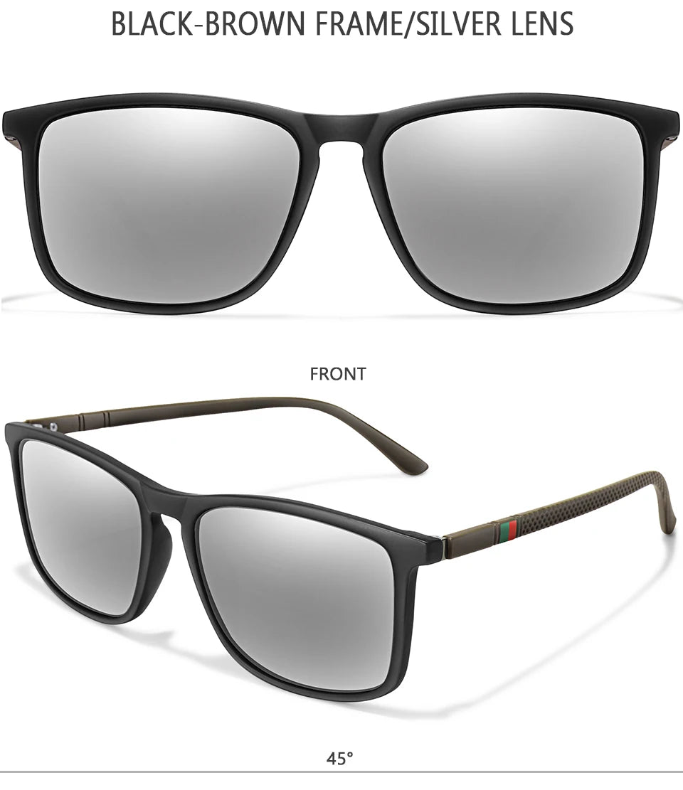 Luxury Square Vintage Polarized Cycling Sunglass