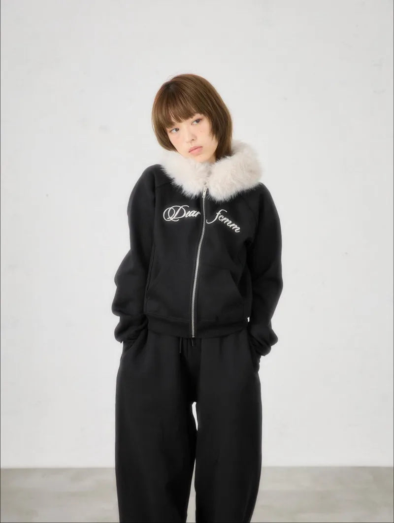 Hoodie Women Vintage Streetwear Trendy Autumn and Winter Warm Coat