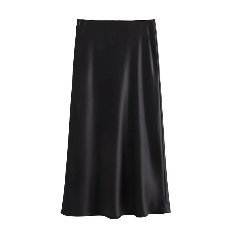 Satin Skirt Women