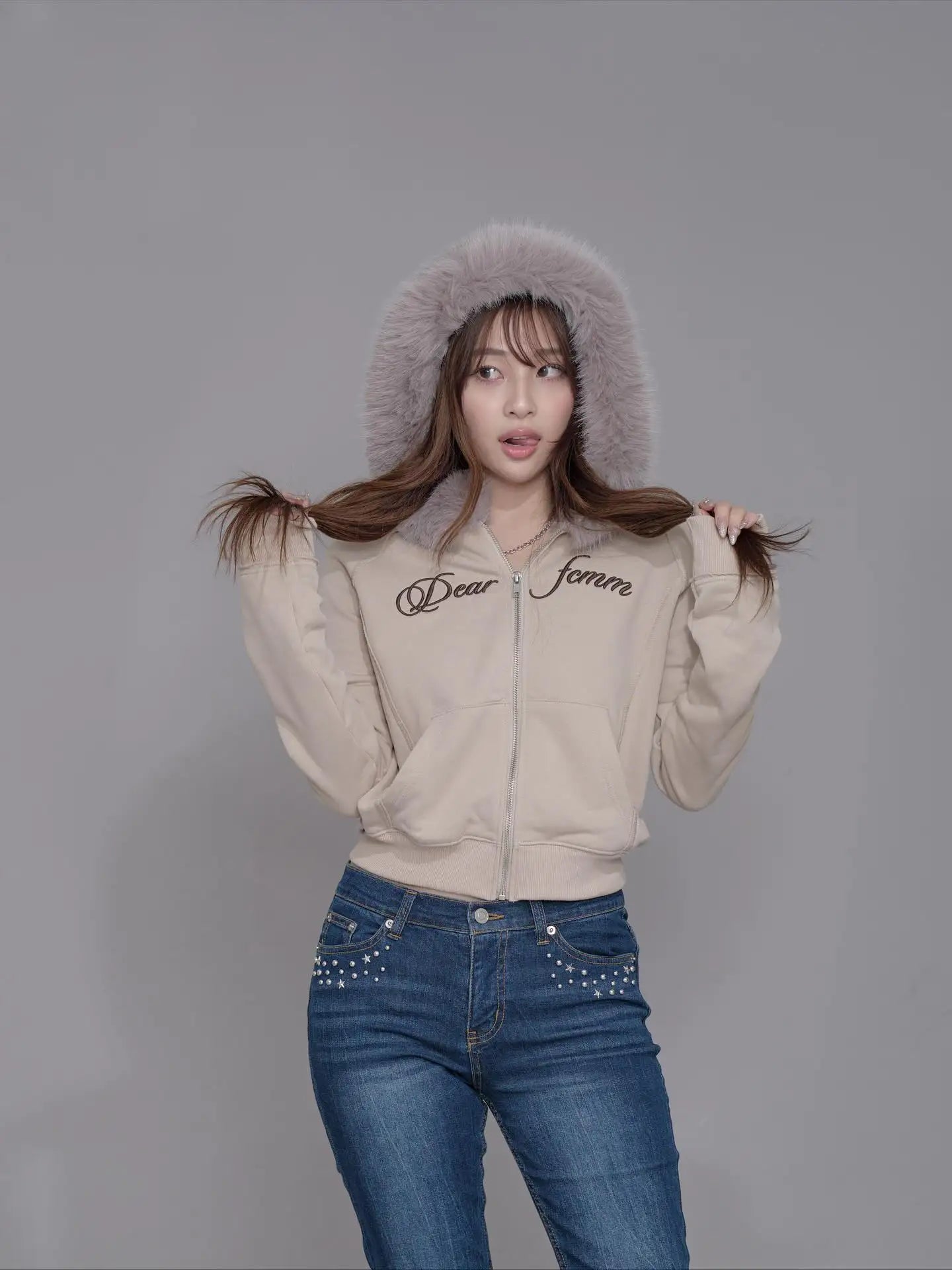 Hoodie Women Vintage Streetwear Trendy Autumn and Winter Warm Coat