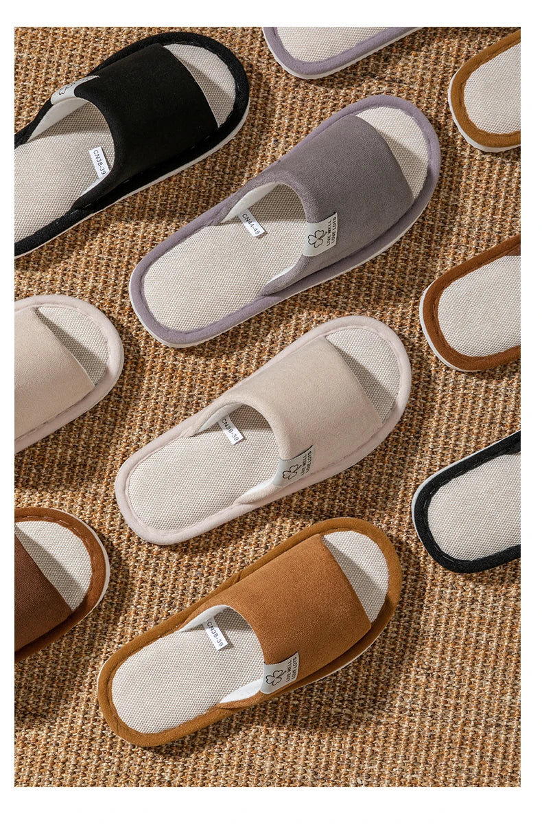 All-Season Linen Home Comfortable Slippers