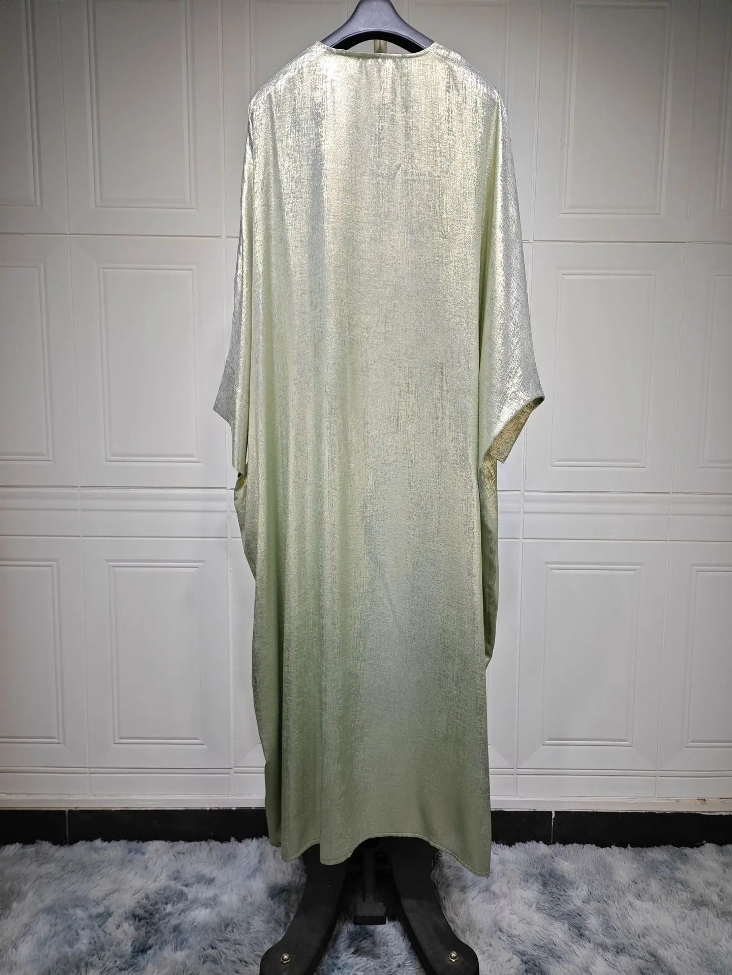 Shiny Satin Open Kimono Abaya luxury
