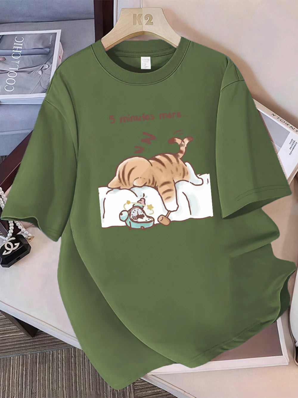 T-Shirt Cotton  O-Neck Soft Loose Tops