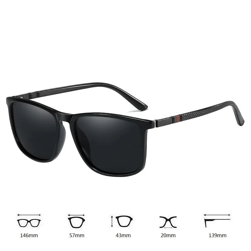 Luxury Square Vintage Polarized Cycling Sunglass