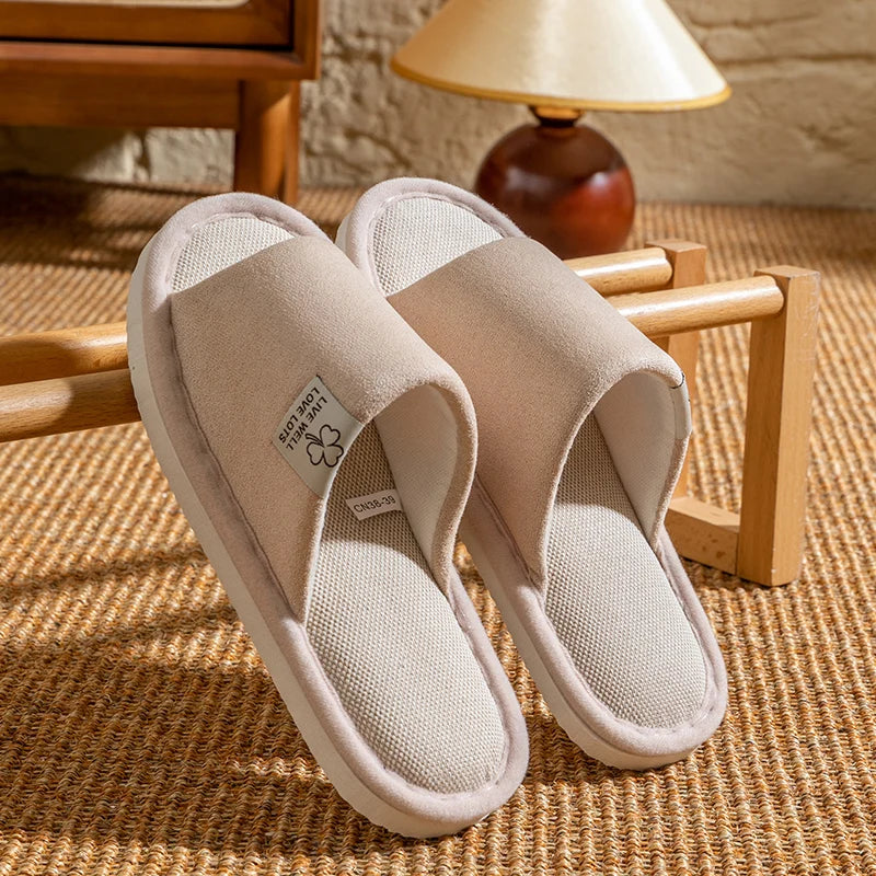 All-Season Linen Home Comfortable Slippers