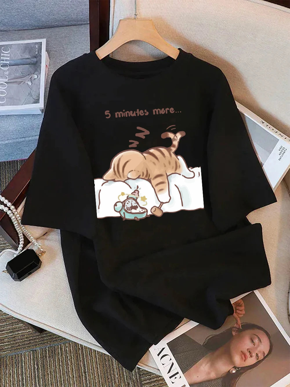 T-Shirt Cotton  O-Neck Soft Loose Tops