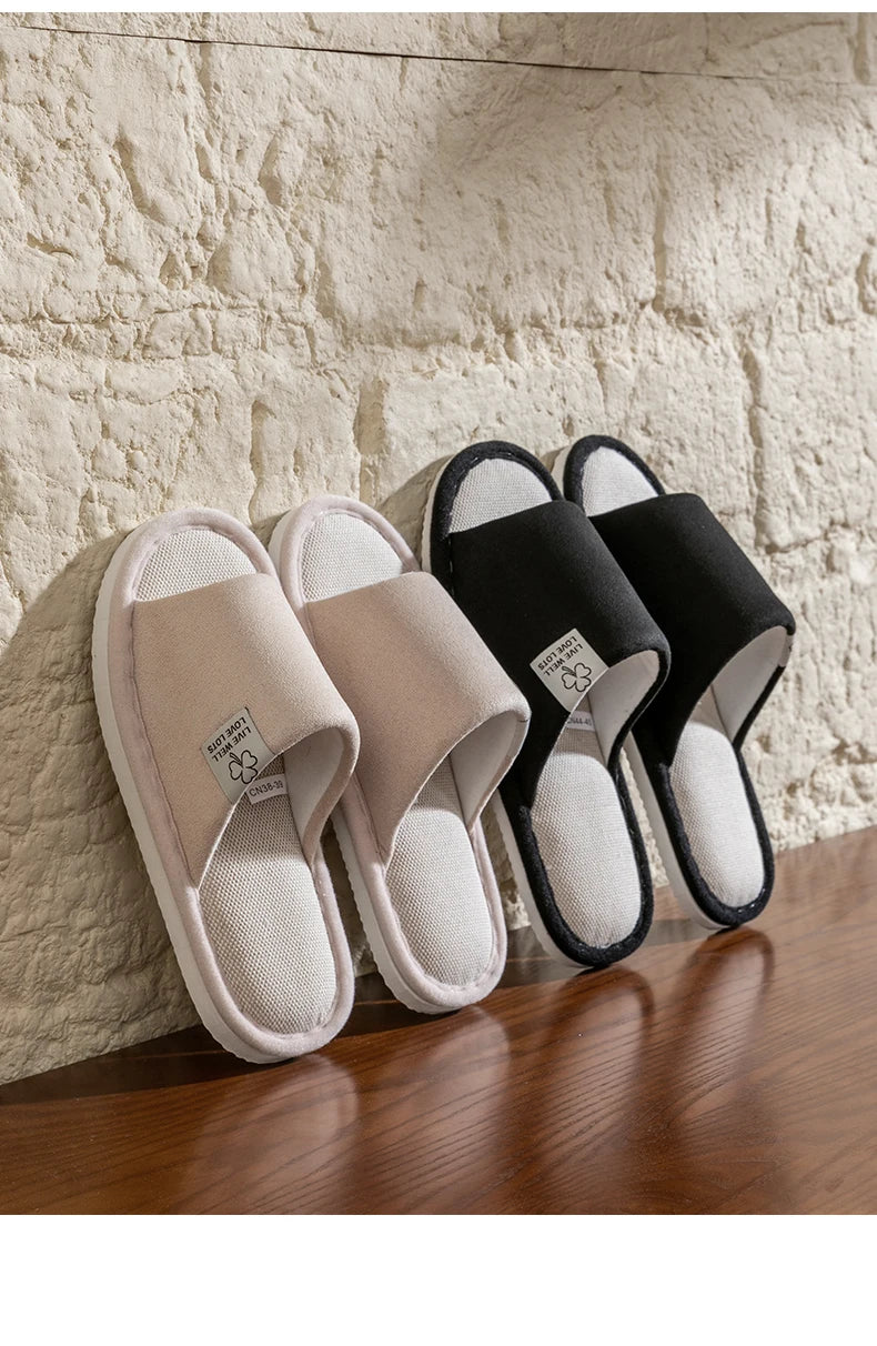 All-Season Linen Home Comfortable Slippers