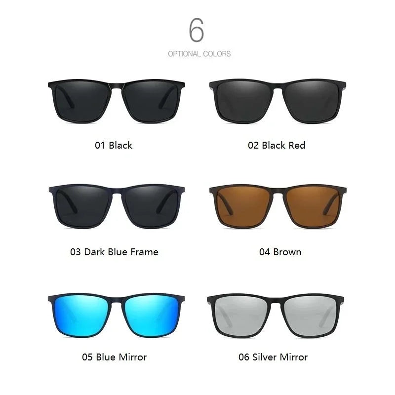 Luxury Square Vintage Polarized Cycling Sunglass
