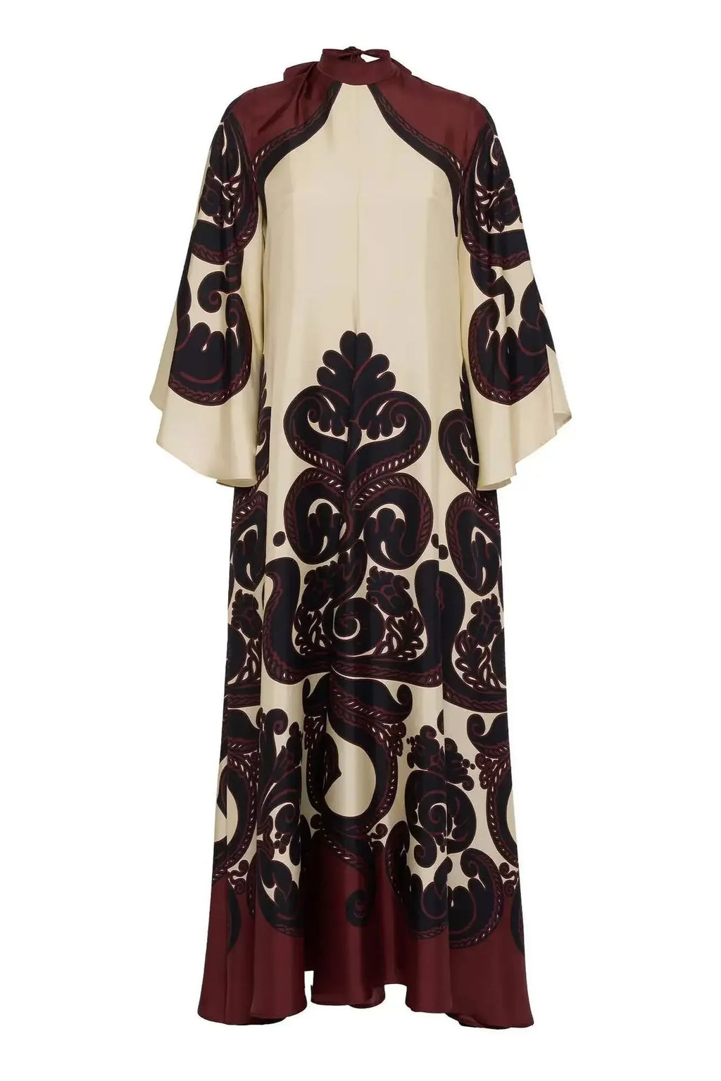 Middle East Ethnic Muslim Style Long Ankle Dress Women's Fashion Independent Station Cross-Border V-neck Bell Sleeve Dress