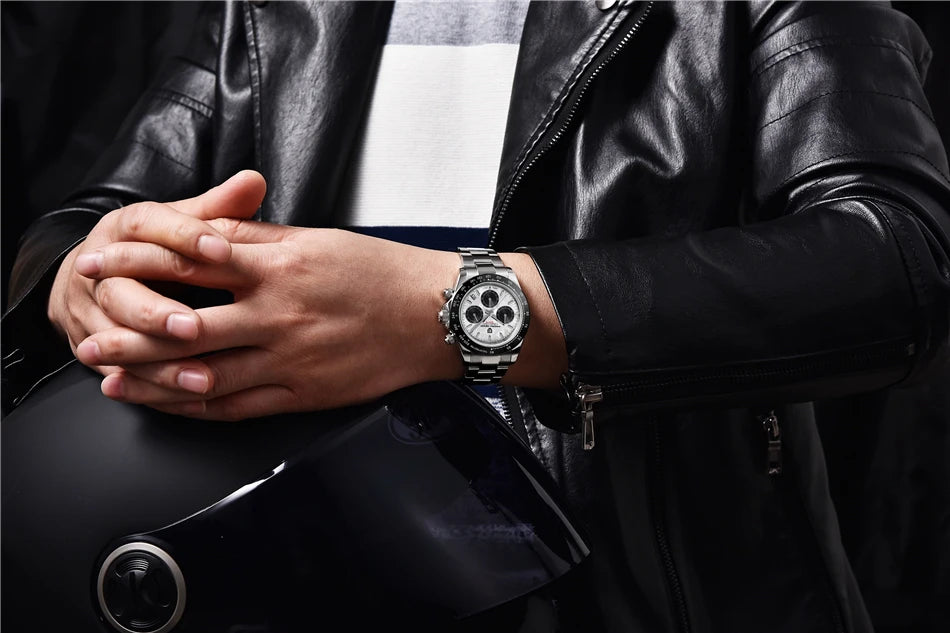 40mm New V2 PAGANI  Sapphire Retro Chronograph Stainless Steel Waterproof Watch